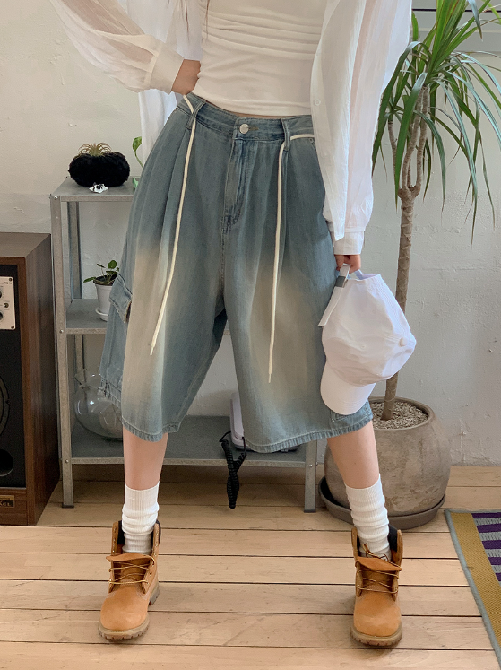SHOPPERLAND(ショッパーランド)の「Cargo Bermuda Denim Pants + Strap Set(Pants)」