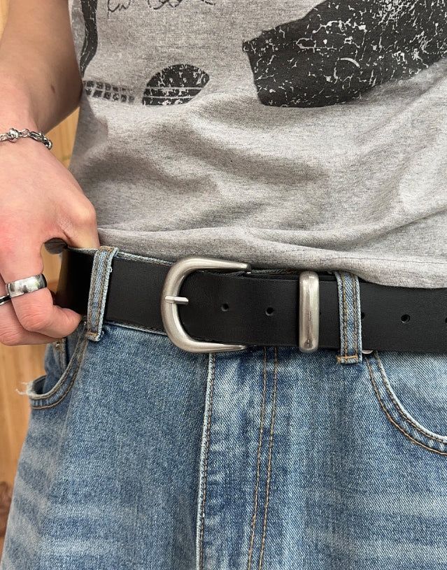 Rot Wide Matte Leather Belt