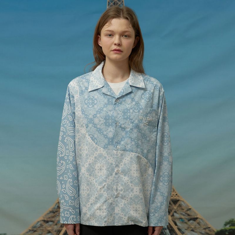 Wave mix paisley shirts