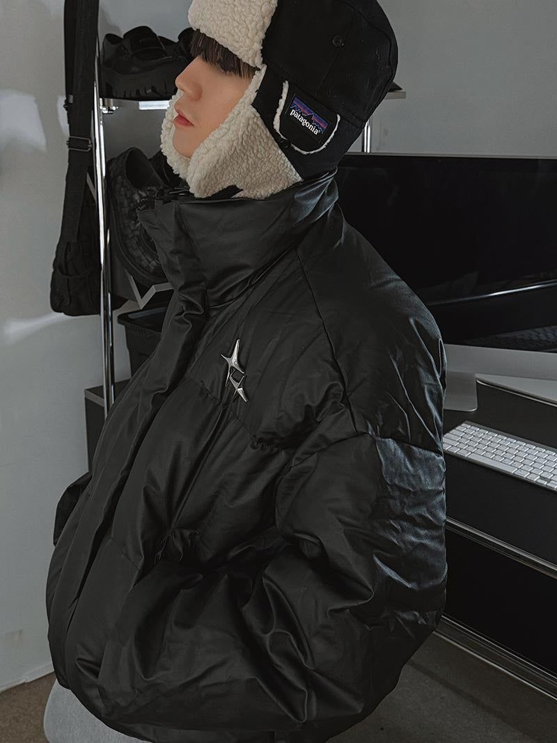 ASCLO(エジュクロ)の「ASCLO Brooch Leather Padded Jumper(Jackets/Outerwear)」