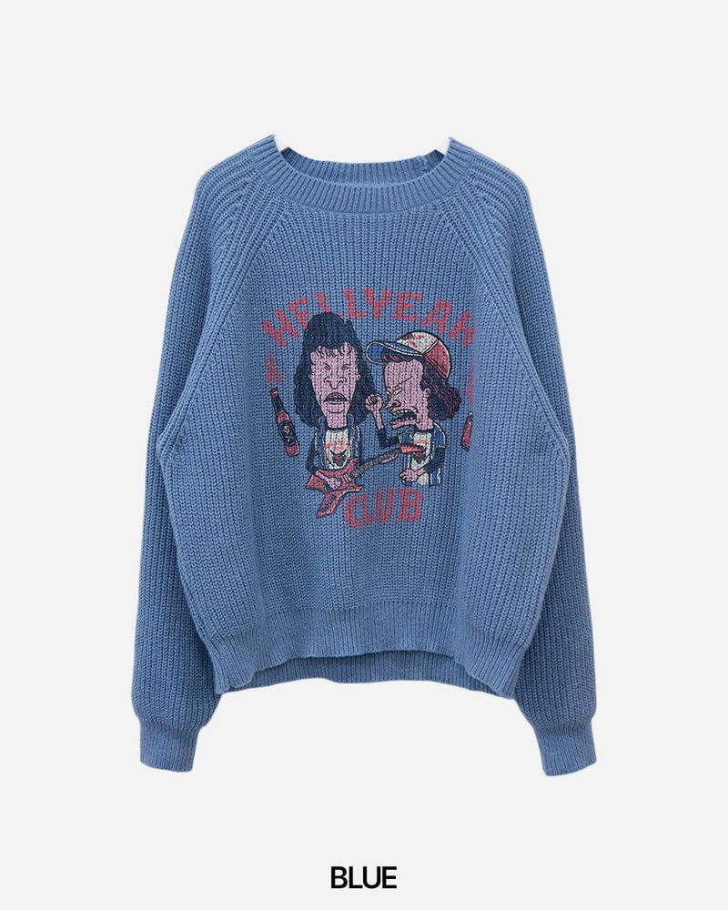 Zimb Printed Crack Knit