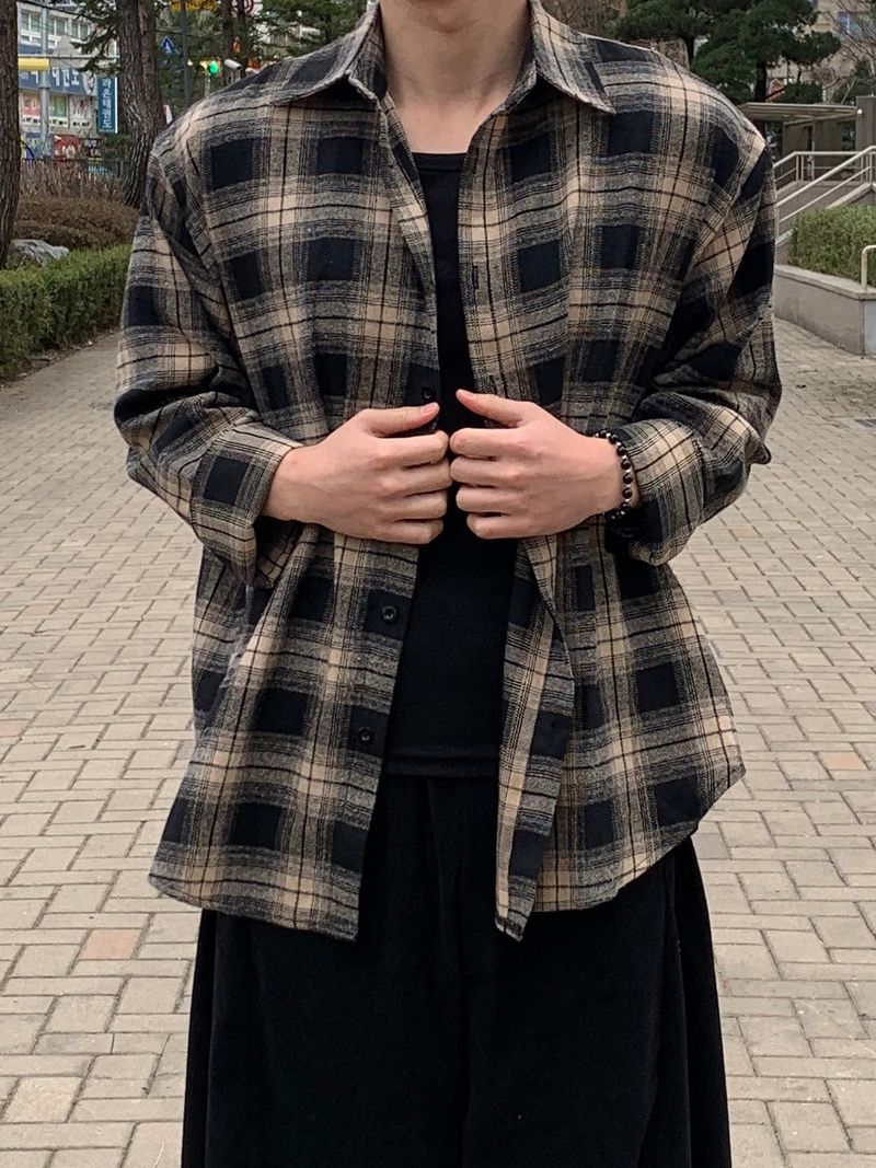 Mensfloor（メンズフロア）の「Allday Check Layered Long Sleeve Shirt（Tops）」