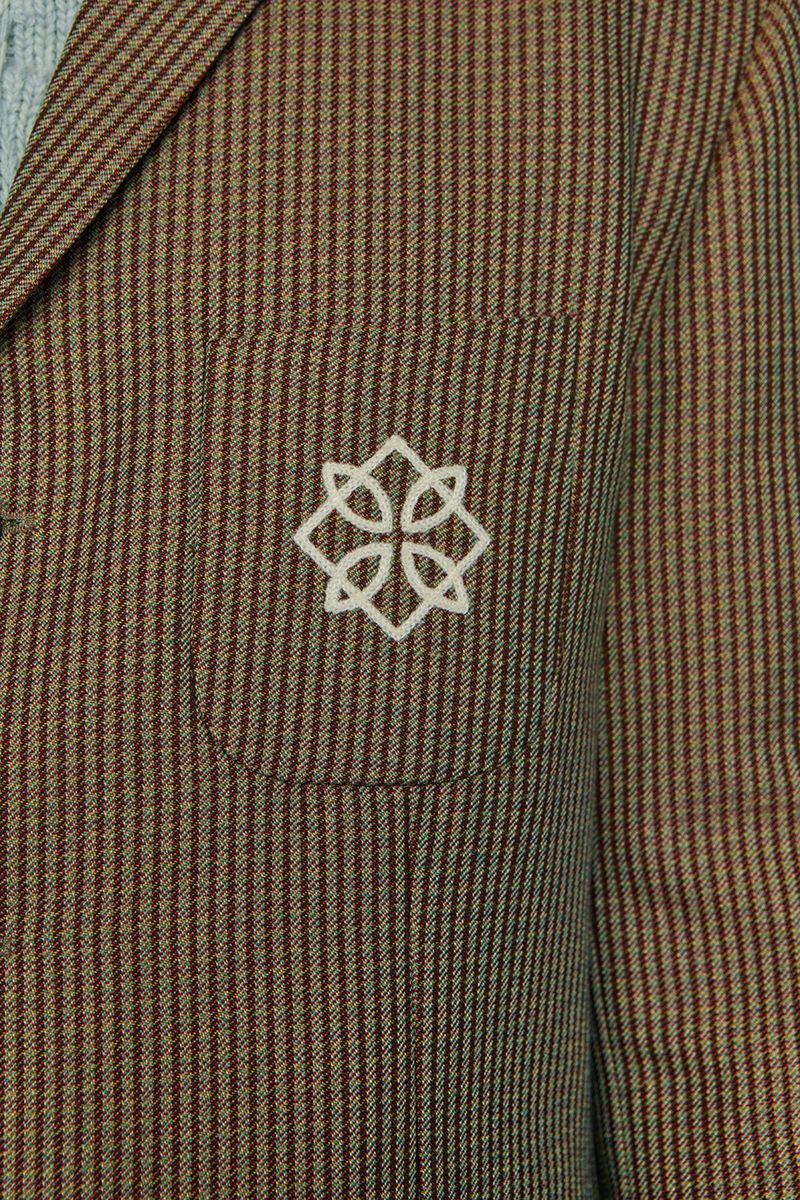 SYMBOL CHECK JACKET / BROWN&GREEN