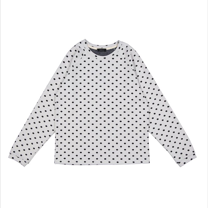 Rib Dot Raglan Tee (white)