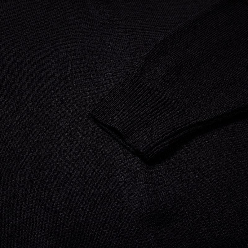 stick button loose fit knit black