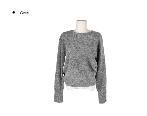 Baran Wool Loose Fit Long Sleeve Button Knit