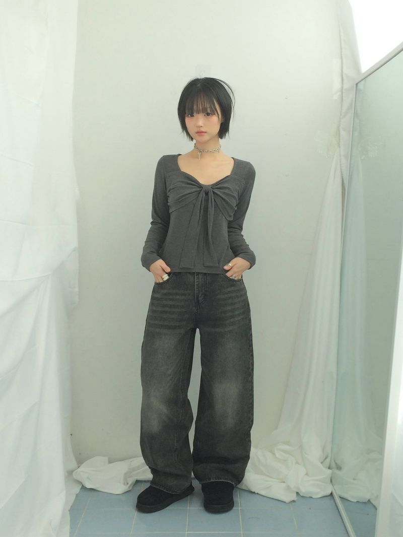 drape ribbon top