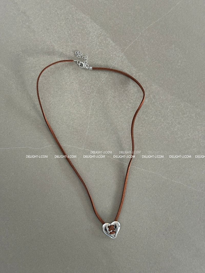 Heart Ethnic Suede Necklace