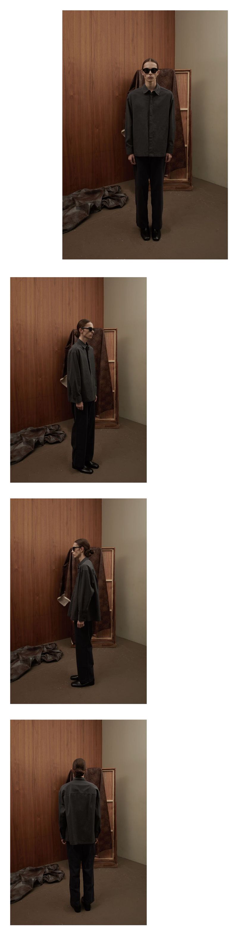 EASY OVERSIZE SHIRTS [CHARCOAL]