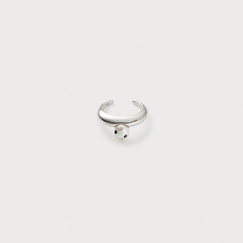 Polkadots Open Ring, Black