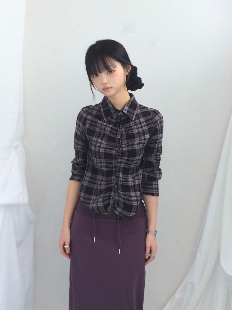 Slim Base String Long Skirt