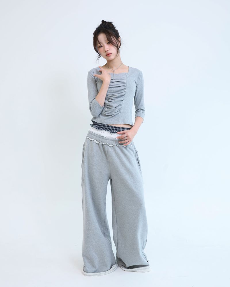 Stud underwear sweatpants - Gray