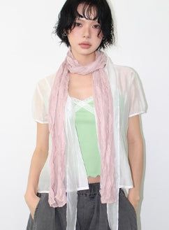CRINKLE SKINNY SCARF