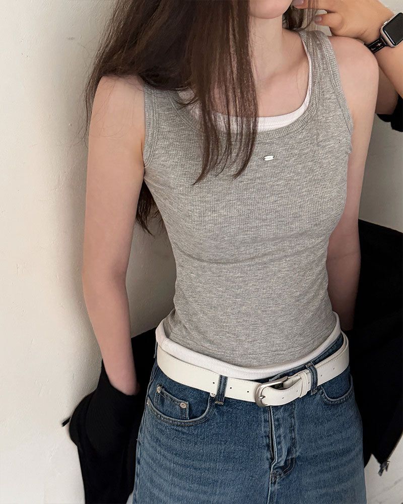 [ORIGINAL] Cain Layered Ribbed Sleeveless