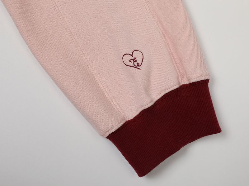 CONTRAST REGLAN CROP SWEATSHIRTS (PINK)