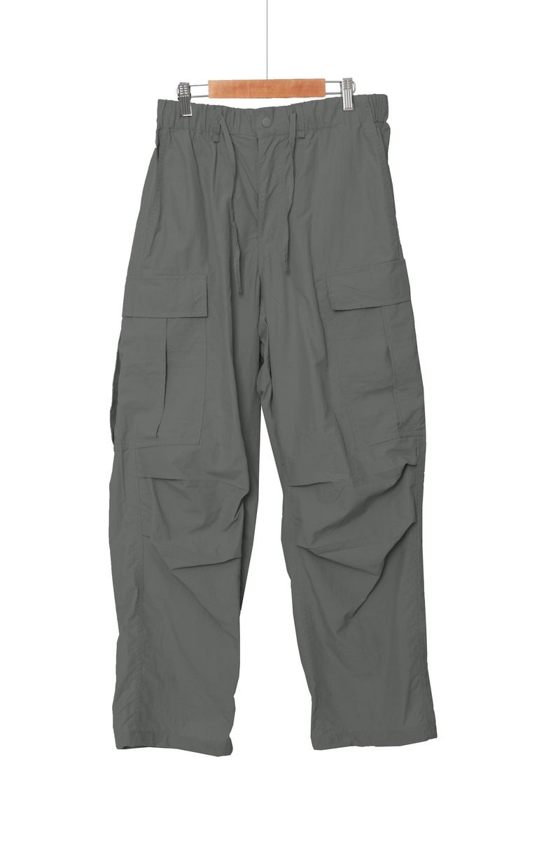 wide nylon cargo pants