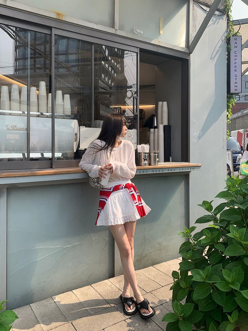 [MADE] Versi lace frill mini skirt