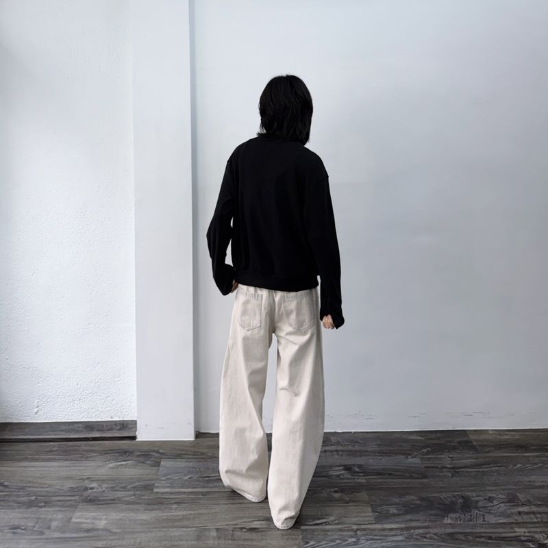 Multi-Button Paneled Wide Pants