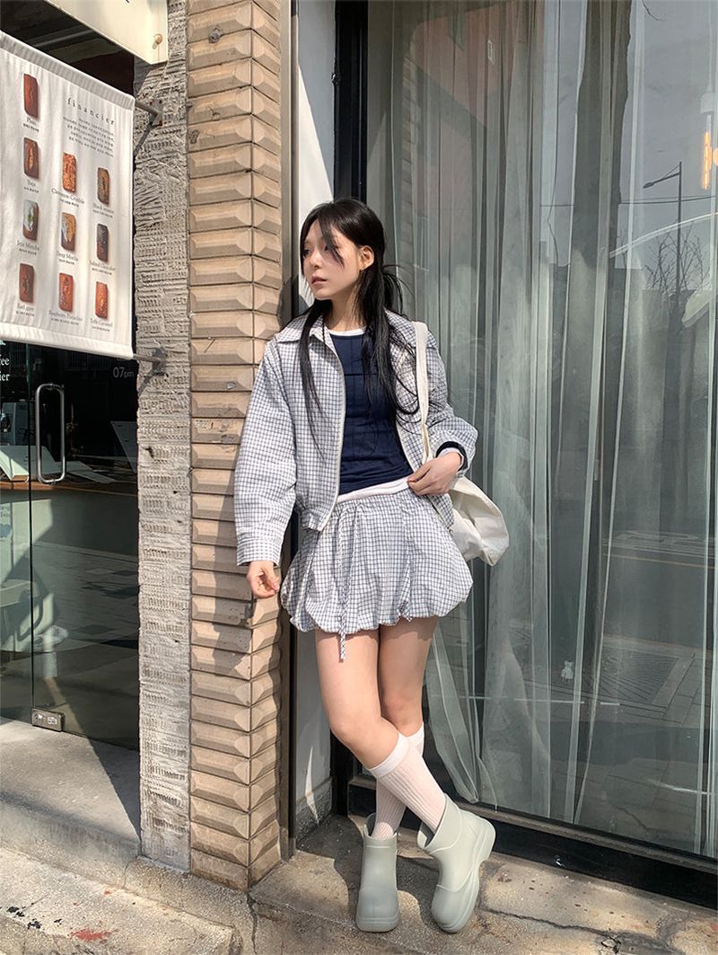 LIGHT CHECK BLOUSON (2C)