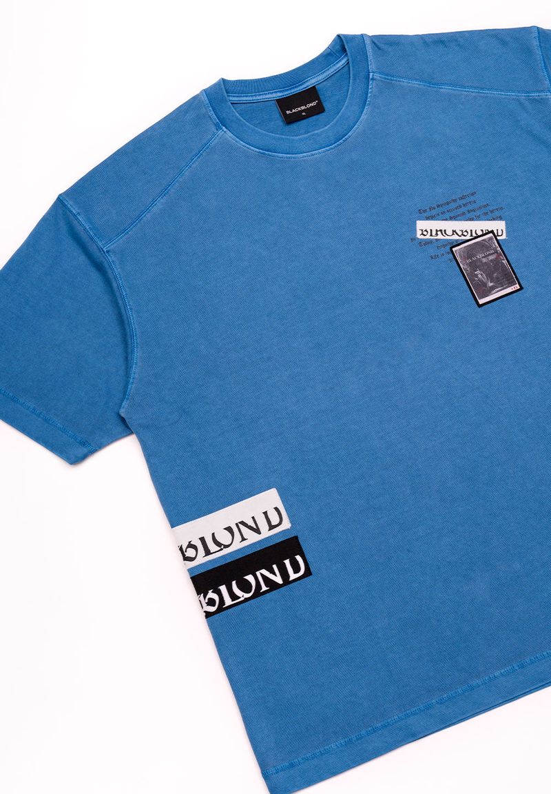 カオス パッチ ピグメント Tシャツ (オーシャンブルー)