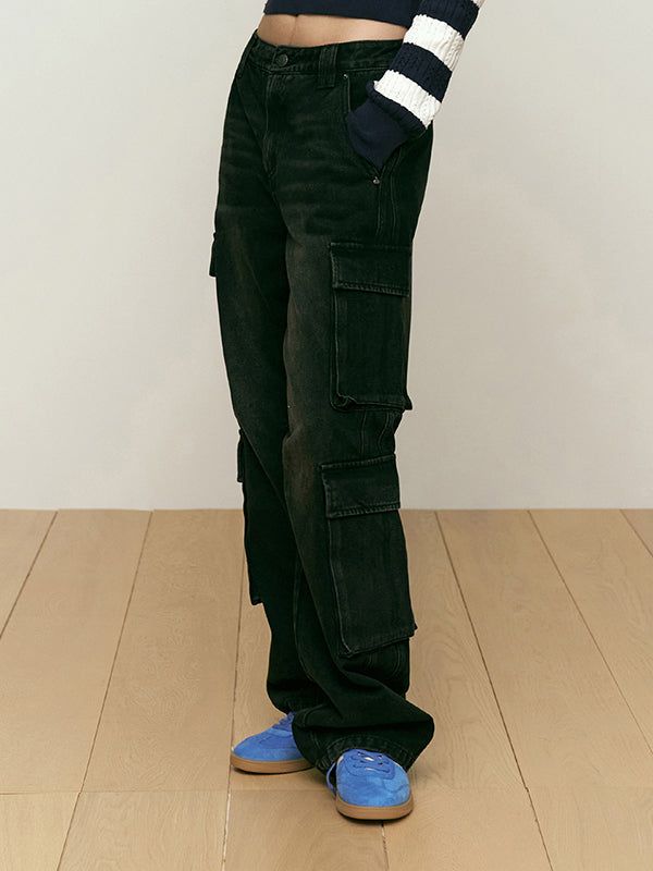 KIRSH（キルシー）の「VINTAGE CARGO WIDE-FIT DENIM PANTS [BLACK]（Pants）」