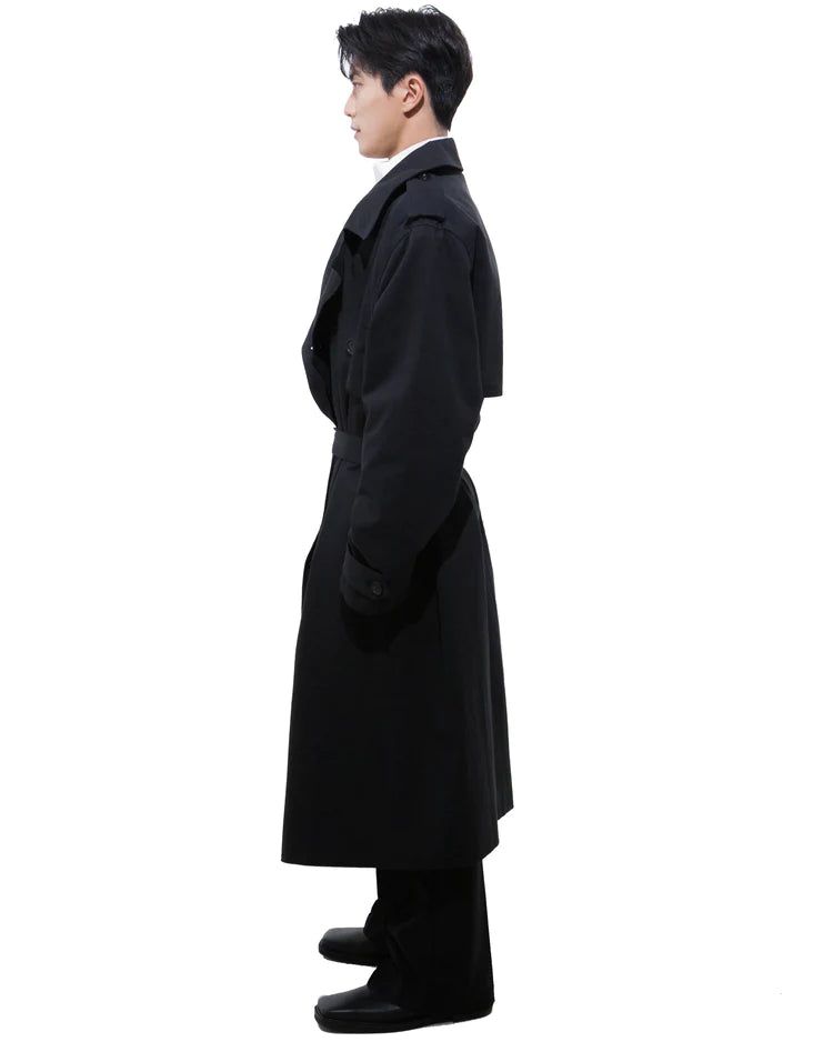 クラシックトレンチコート-BLACK （送料込）- WooStore