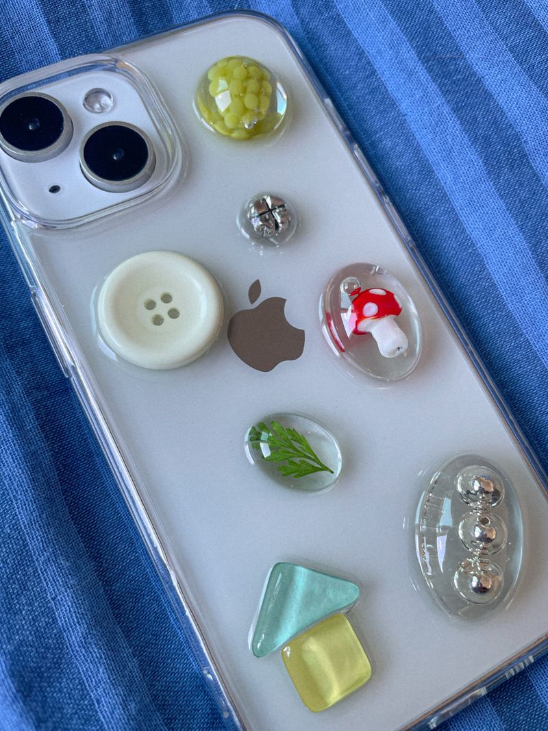 [MADE] Summer vacation button mushroom fruit resin cell phone case