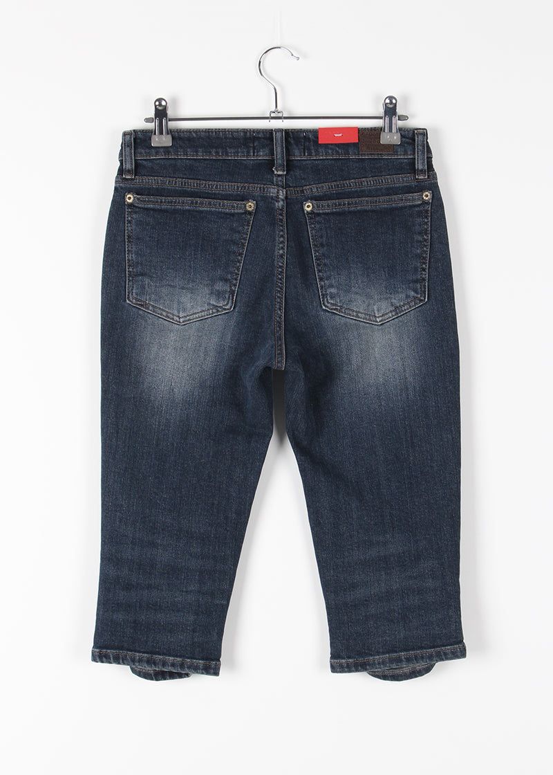 SHIRRING CAPRI DENIM