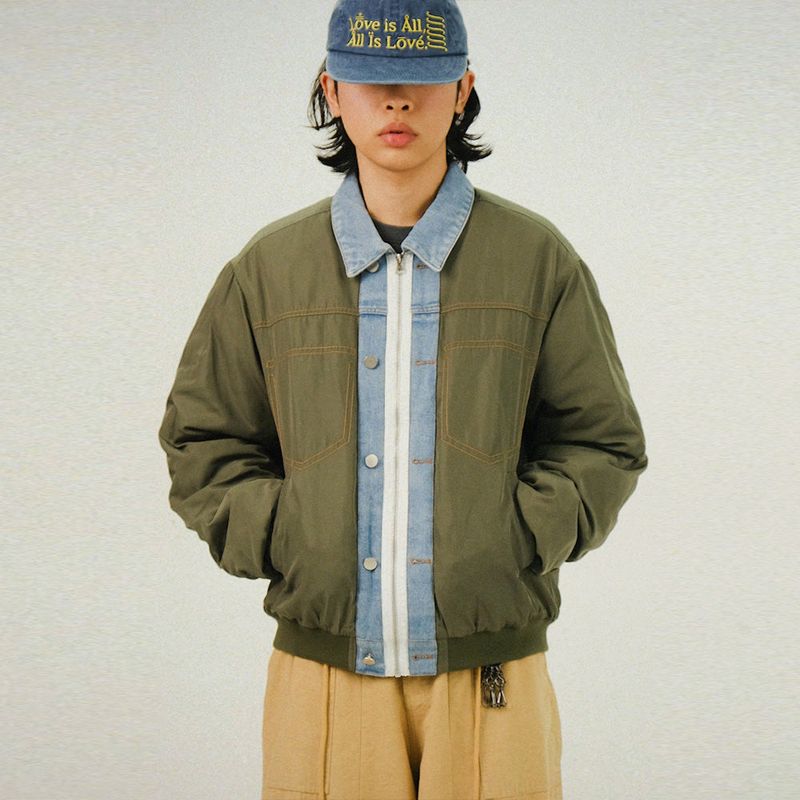 SEMIKAJI(セミカジ)の「HD デニムカラーボンバージャケット(ジャケット/アウター)」