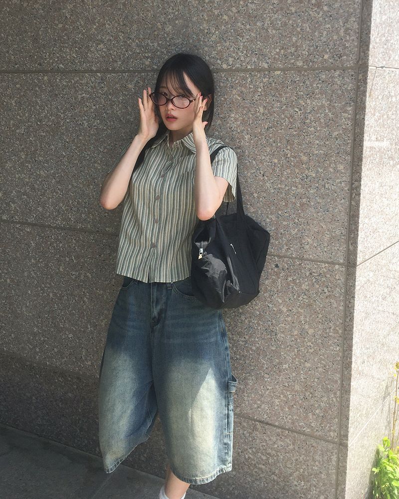 Maha Carpenter Bermuda Denim Pants