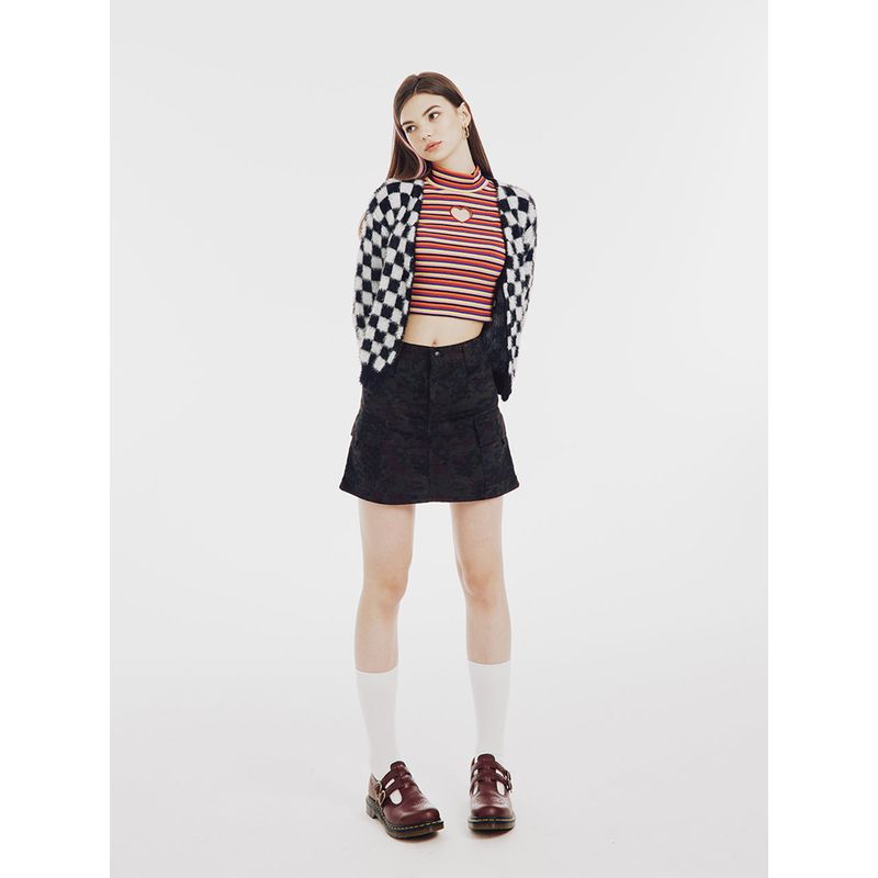 Black Checkers Cardigan