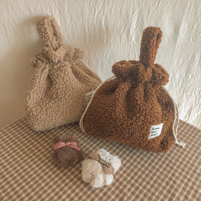 【MADE】Dumble fur string hand bag