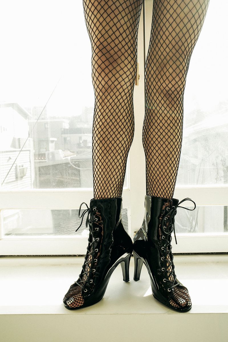 Basic Patent Open Toe Heel(Black)