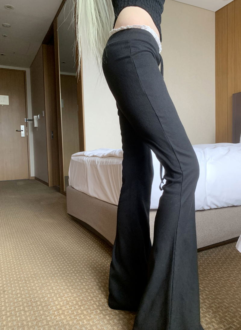 Ririna Lace Span Bootcut Pants