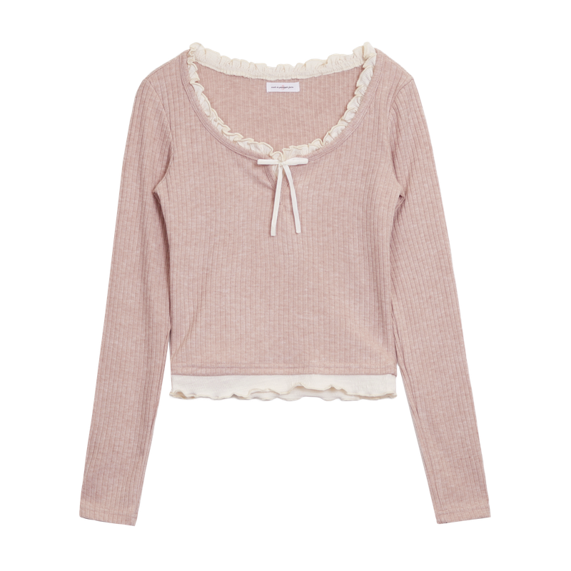 BALLET LACE KNIT TOP (3 COLORS)