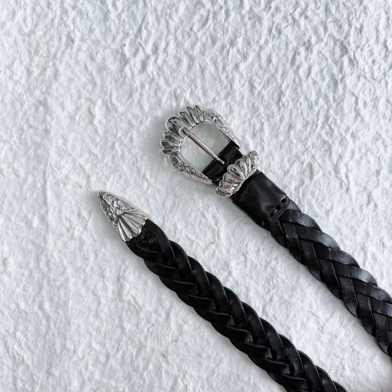Vintage Silver Braided Belt