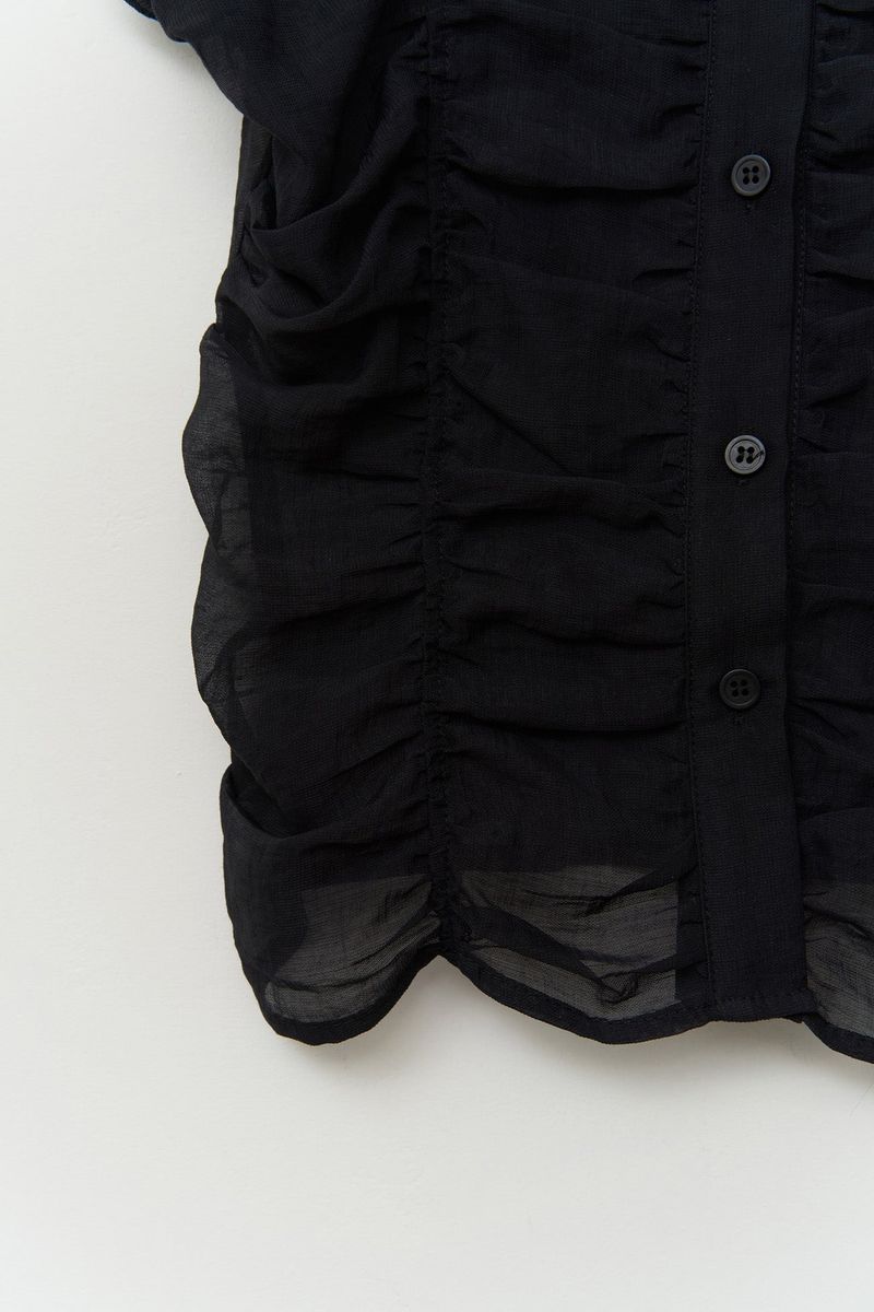 (W) Peony Wrinkled Blouse