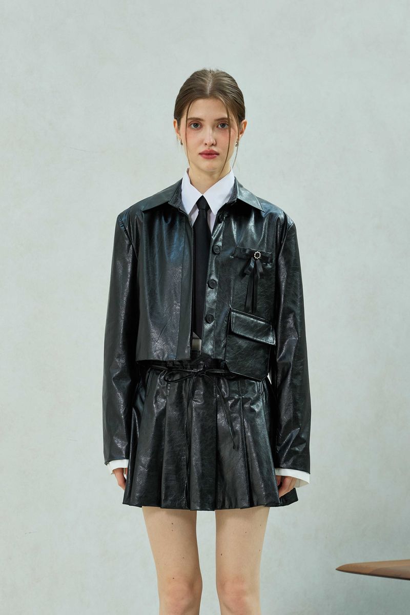 ARIKIM（アリキム）の「MOLLY LEATHER CROP JACKET / BLACK（Jackets/Outerwear）」
