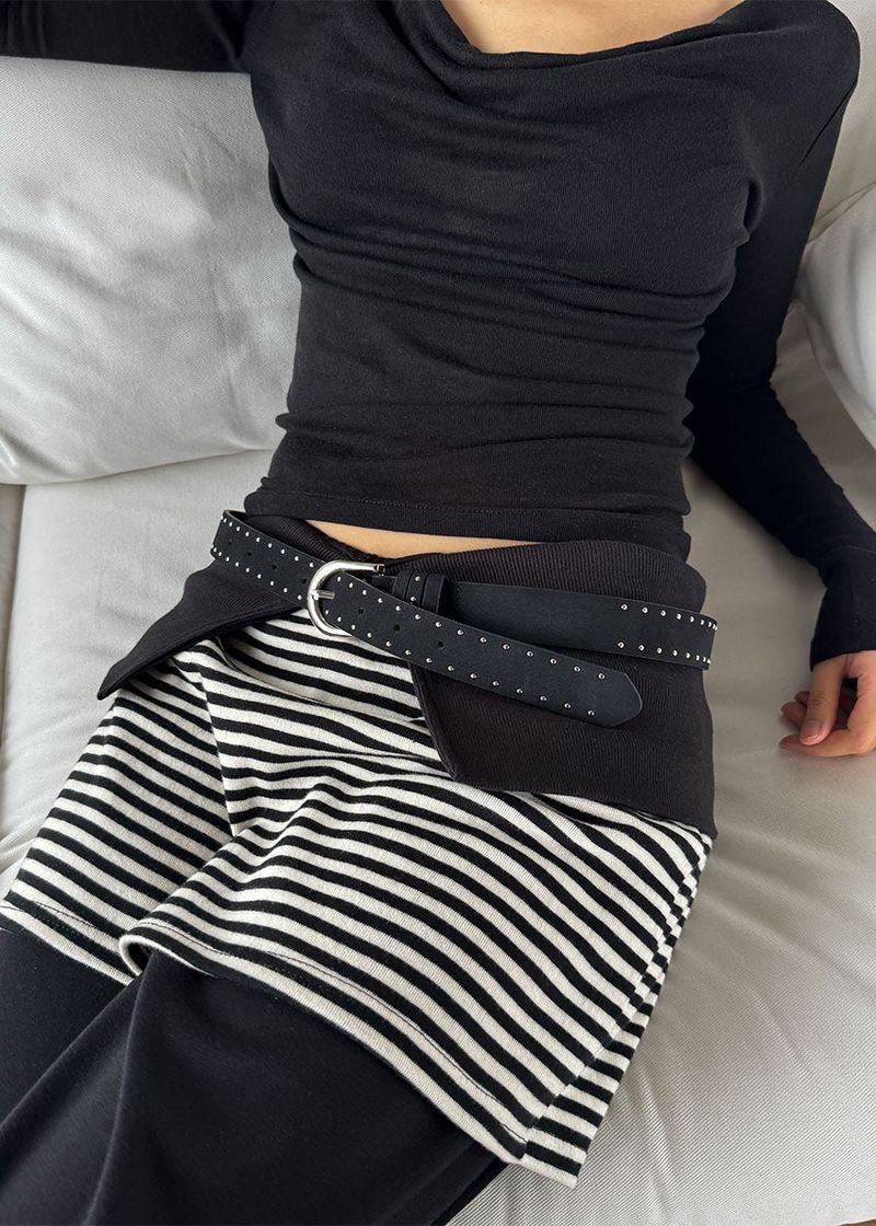 SUEDE STUD BELT