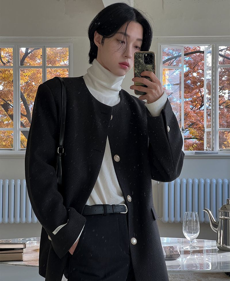 Sold winter tweed jacket (2 color)