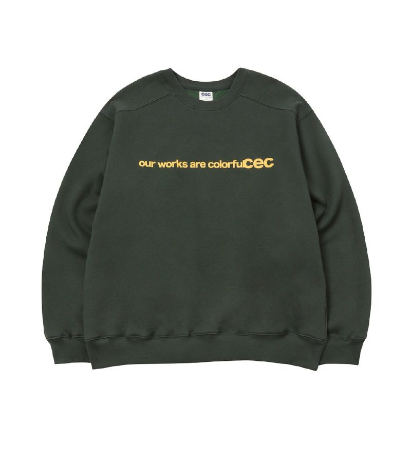 OUR WORKS ARE COLORFUL SWEATSHIRT(KHAKI)