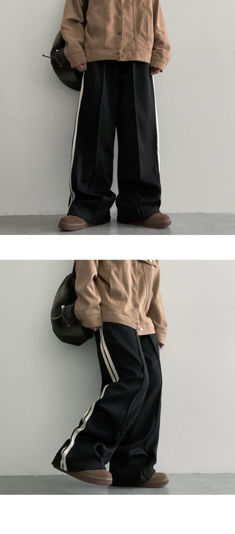 Hachu Dottoms Track Wide Banded Pants
