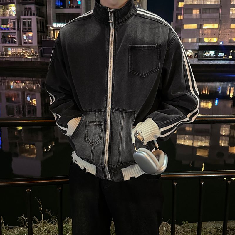 lemenne(ルメンヌ)の「LMN Cube Damage Line Denim Zip-Up (2 colors)(Jackets/Outerwear)」