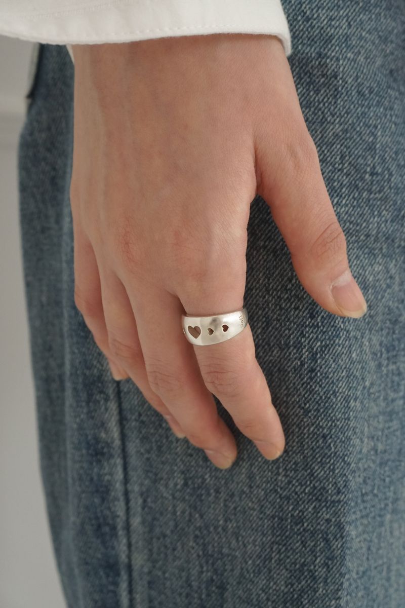 [MADE]WESTERN HEART HOLE RING