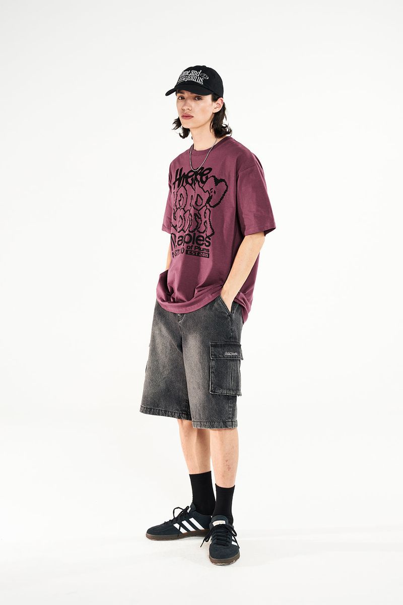 サンド ウォッシング カーゴ デニム ハーフパンツ / Sand Washing Cargo Denim Half Pants