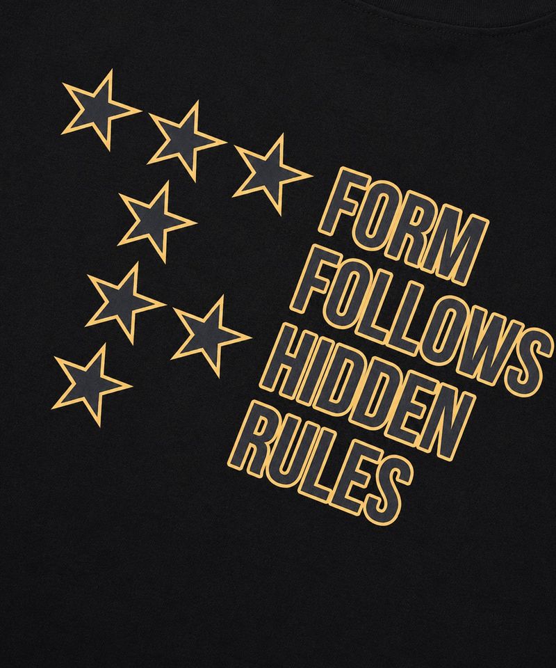 Star lettering cropped T-shirt - Black
