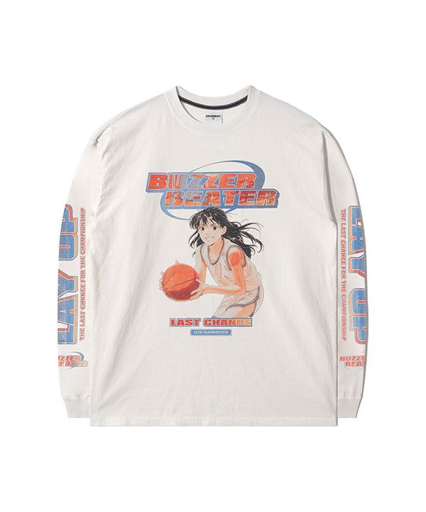 QT8 GARMENTS(キューティーエイトガーメント)の「LB Buzzer Beater Washed Long Sleeve (Ecru)(Tops)」