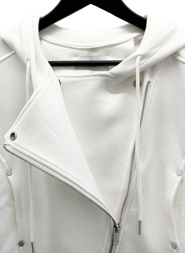 Moel Ribbed Rider Hood Zip-Up
