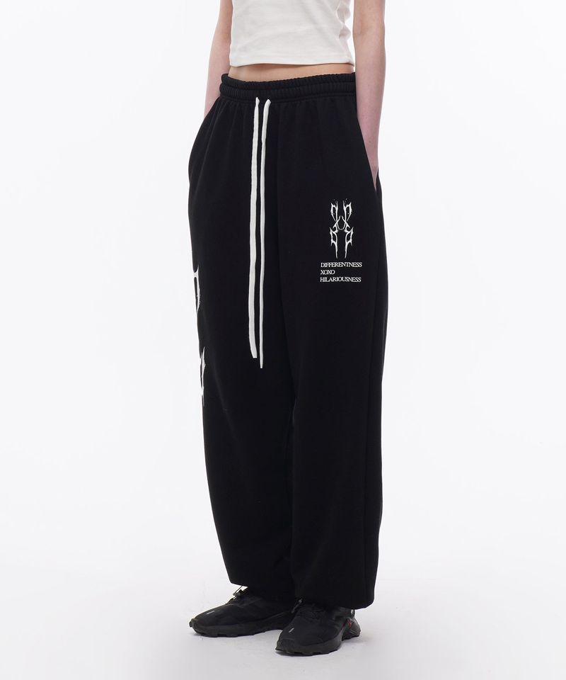 ONE SIDE THUNDER LOGO PANTS