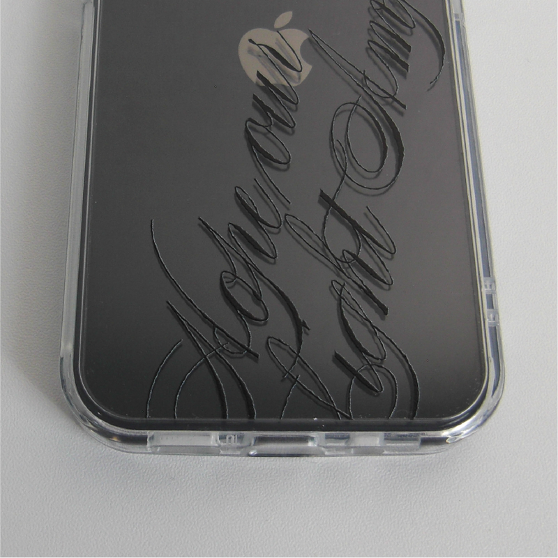 [MADE] slogan jelly hard phone case (black)